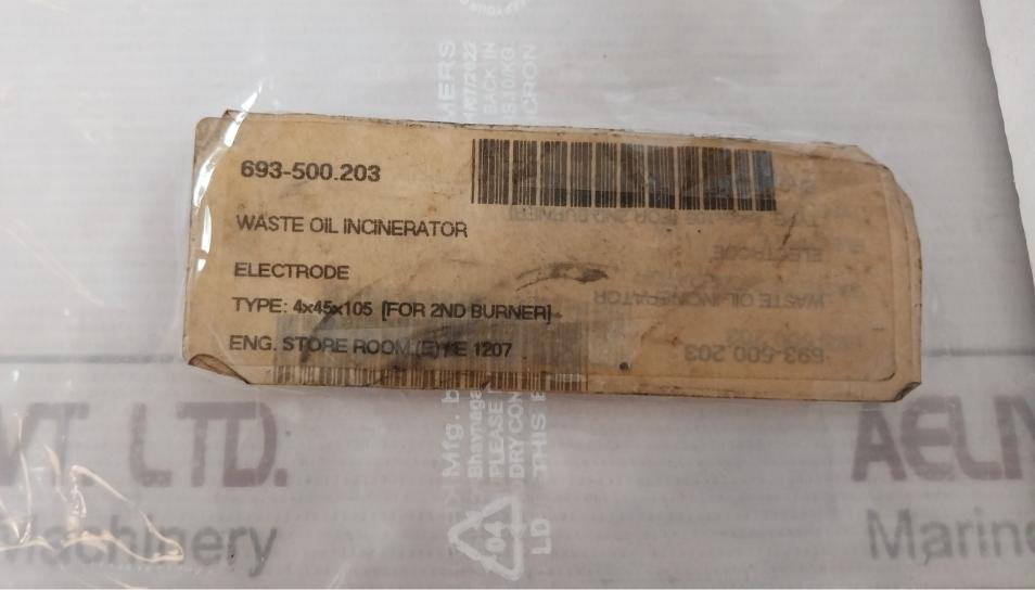 4X45X105 Waste Oil Incinerator Electrode For 2Nd Burner 693-500.203
