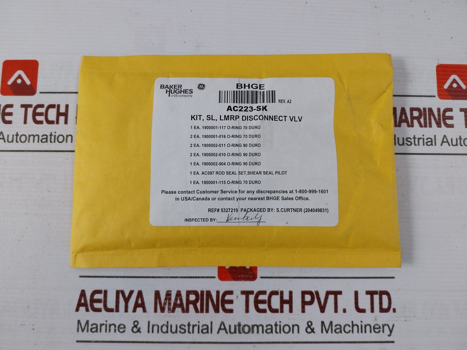 Hydril Ac223-rk Rod Seal Set Shear Seal Pilot Kit O-ring 70 Duro Rev- A1