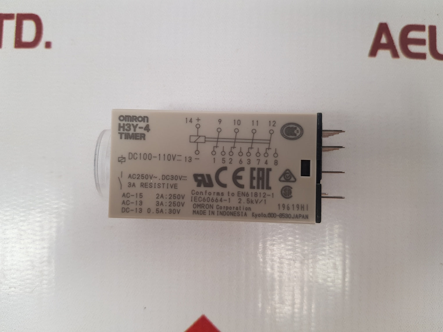 Omron h3y-4 timer 0-5 seconds 