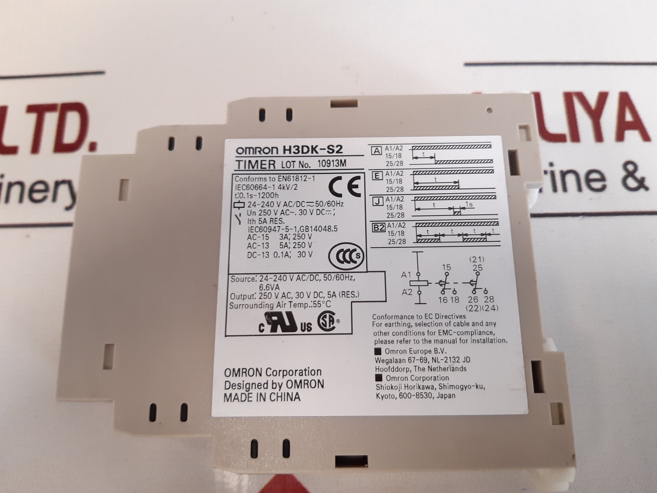Omron H3Dk-s2 Timer Relay 0.1S-1200H