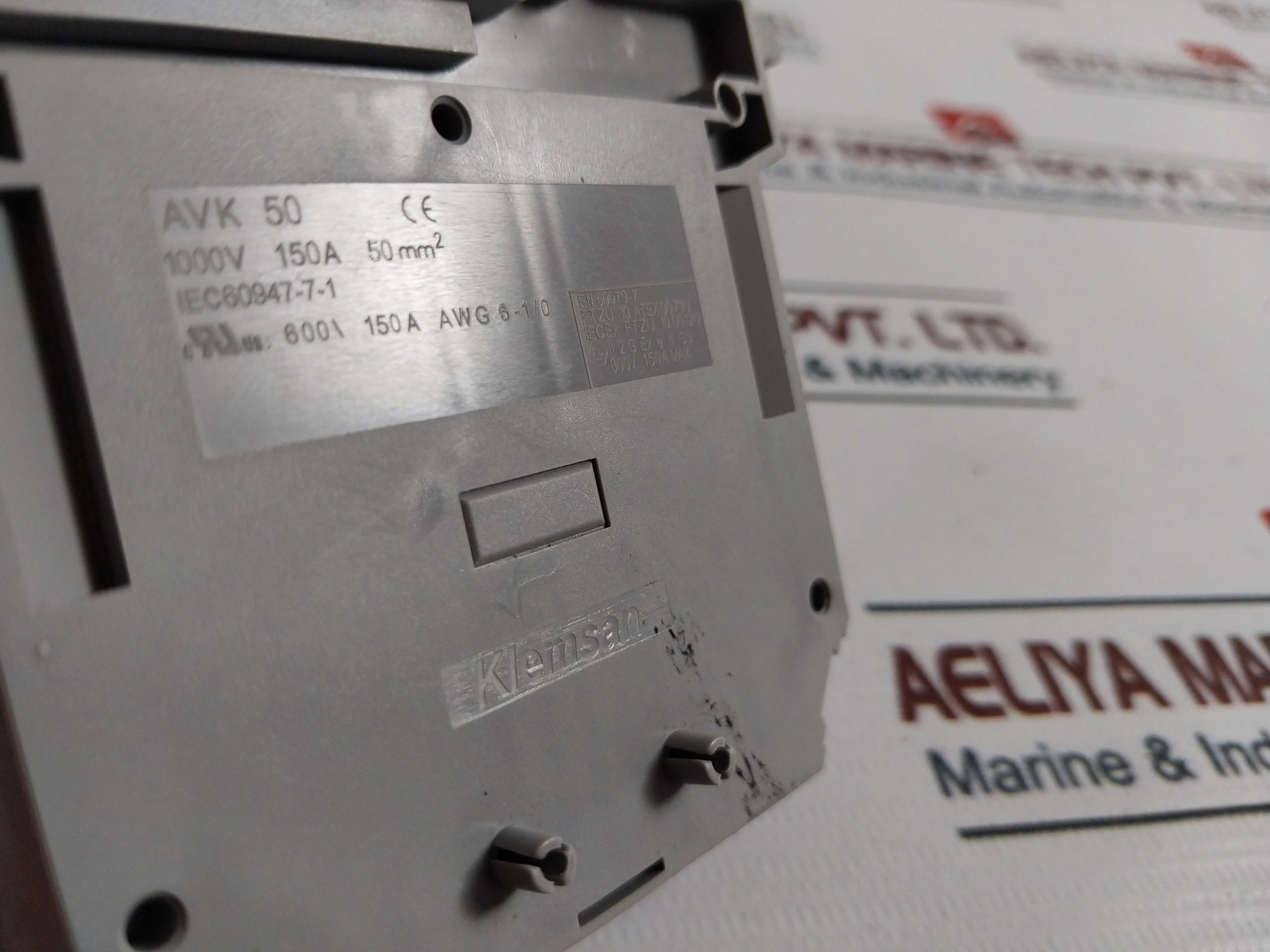 Klemsan Avk 50 Terminal Block 600\150A En60079-7