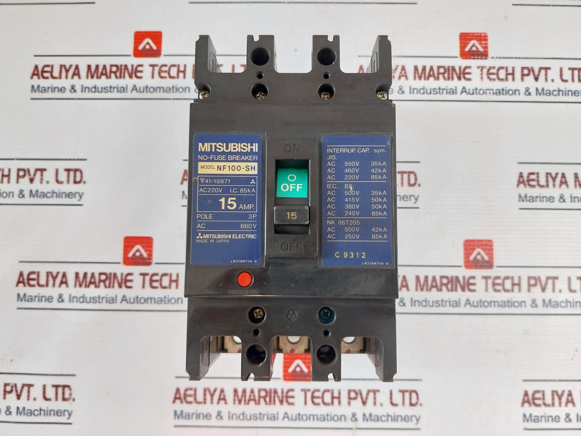Mitsubishi Electric Nf100-sh No-fuse Breaker 15Amp 660V
