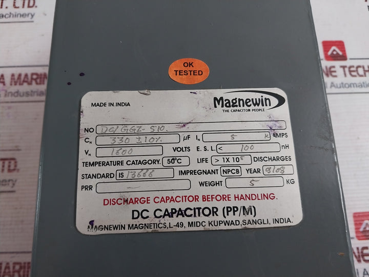 Magnewin Magnetics Dc/Ggz-510 Dc Capacitor (Pp/M) 5K Amps