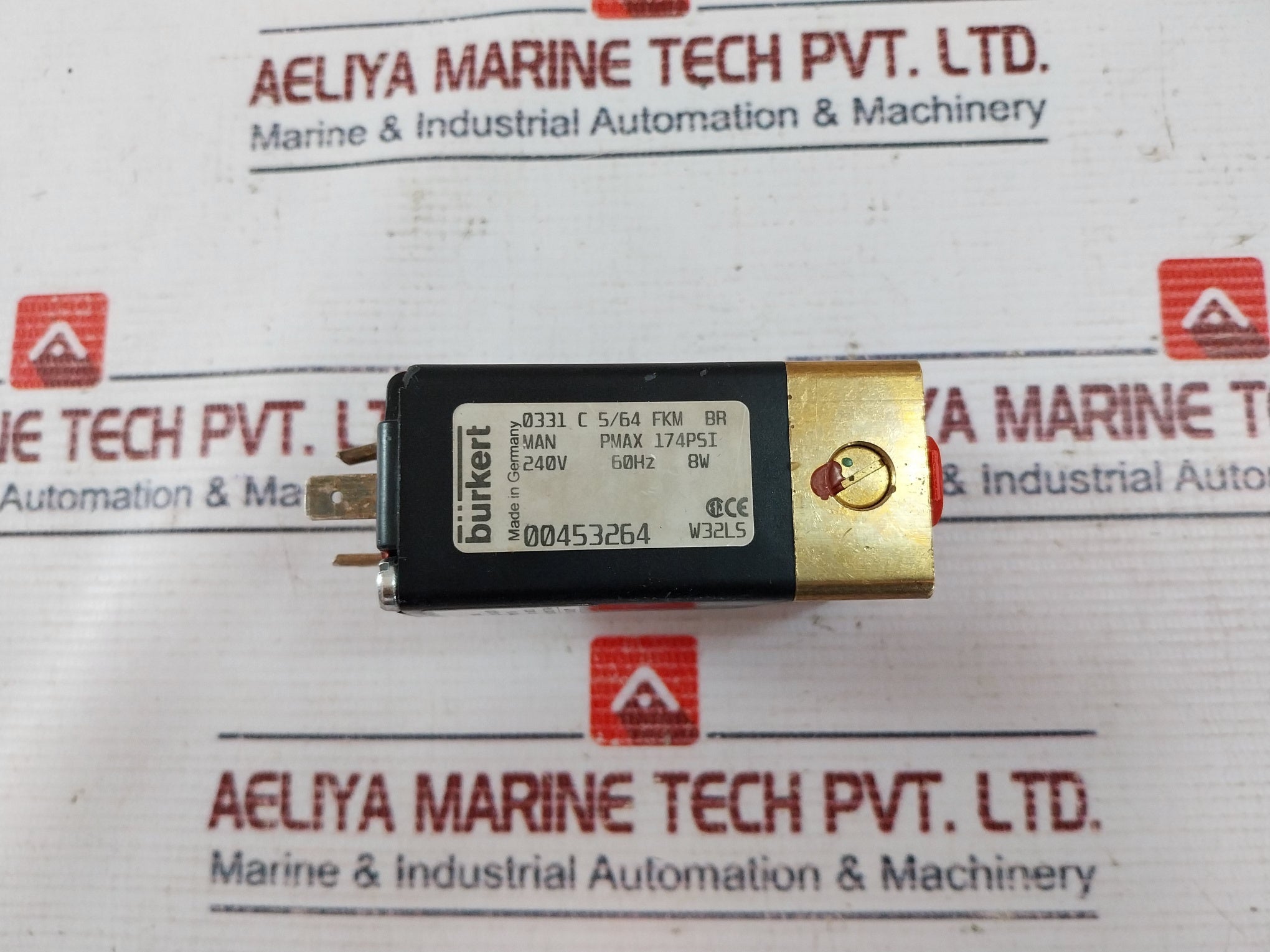 Burkert 0331 C 5/64 Fkm Br Solenoid Valve 240V 60Hz 8W