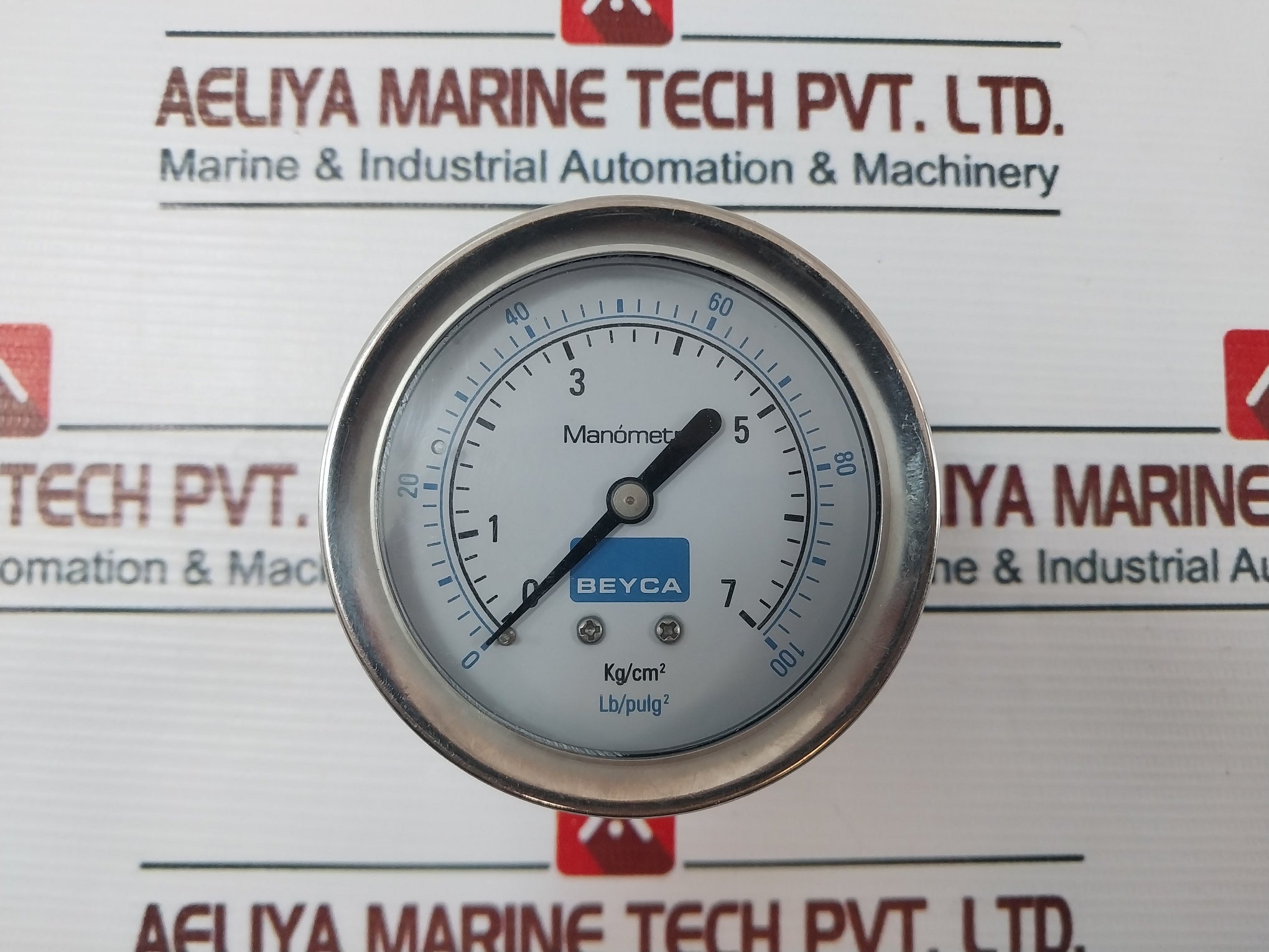 Beyca Mm2-45 Air Pressure Gauge 63 Mm,0-7 Kg/Cm2