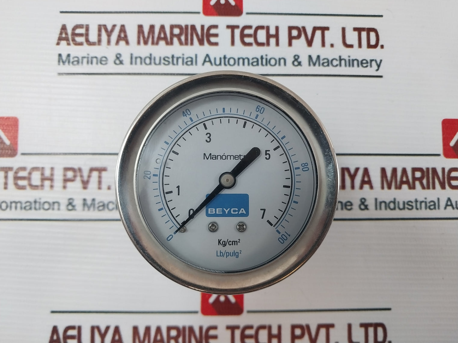 Beyca Mm2-45 Air Pressure Gauge 63 Mm,0-7 Kg/Cm2