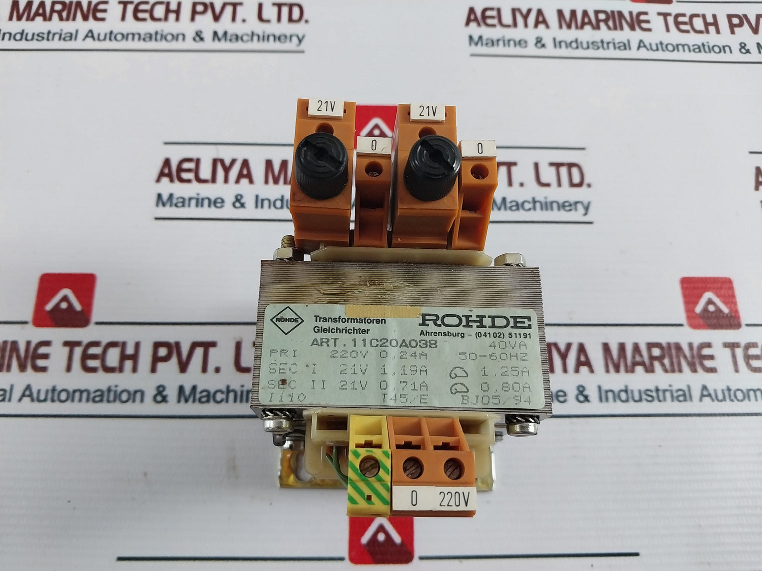 Rodhe 11C20A038 Transformer 40Va