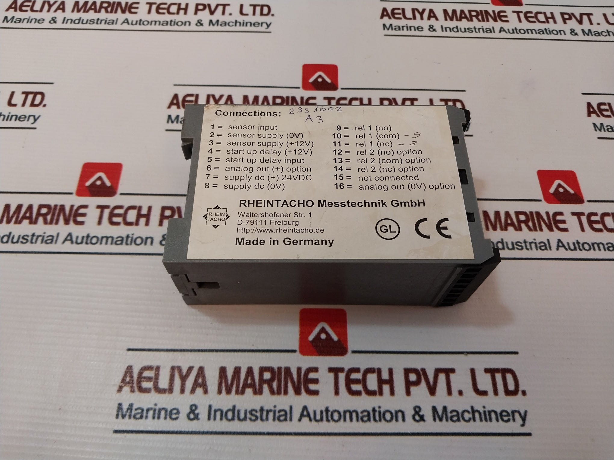 Rheintacho 5823.200 Analog Output 20Ma Speed Monitor 24Vdc