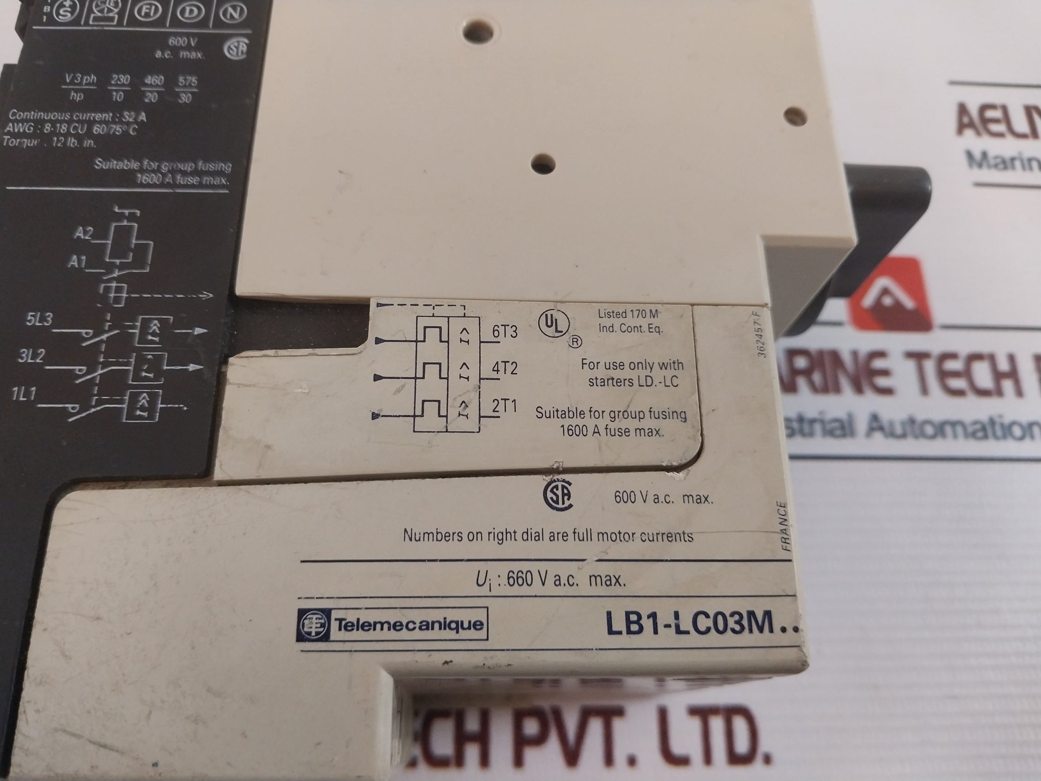 Telemecanique Integral 32 Ld1-lc030 Motor Starter 32A 660 Vac