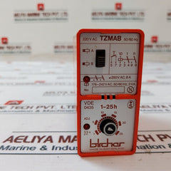 Bircher Tzmab Time Delay Relay 6A 250Vac 50/60Hz