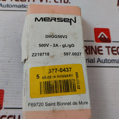 Lot Of 5X Ferraz Shawmut DIIGG50V2 Fuse Link 2A 500V