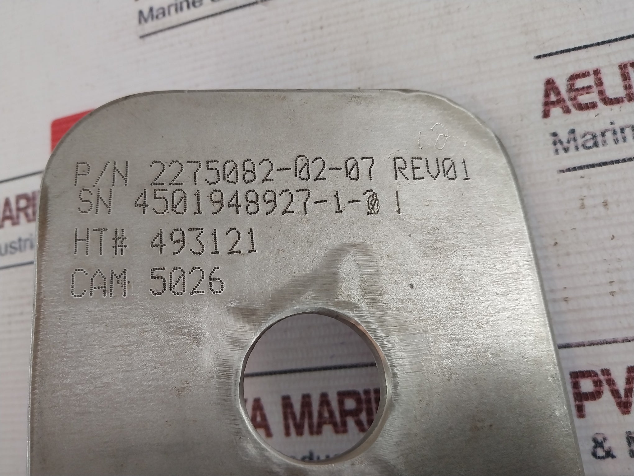 2275082-02-07 Rev: 01 Shackle Plate Cam 5026