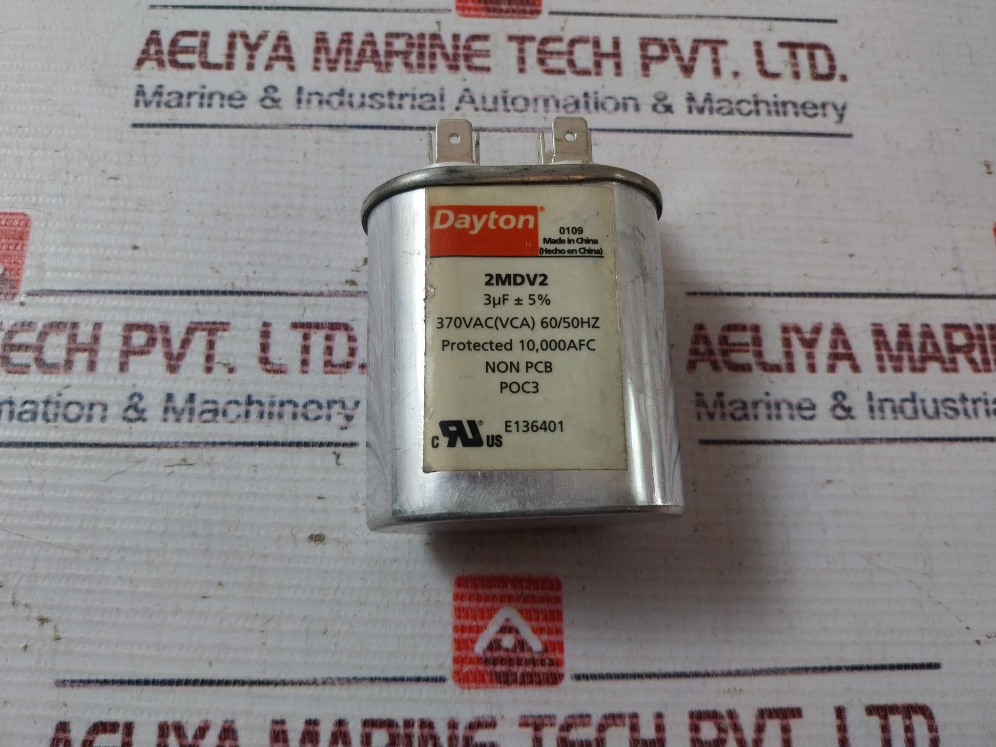 Dayton 2Mdv2 Run Capacitor 370Vac
