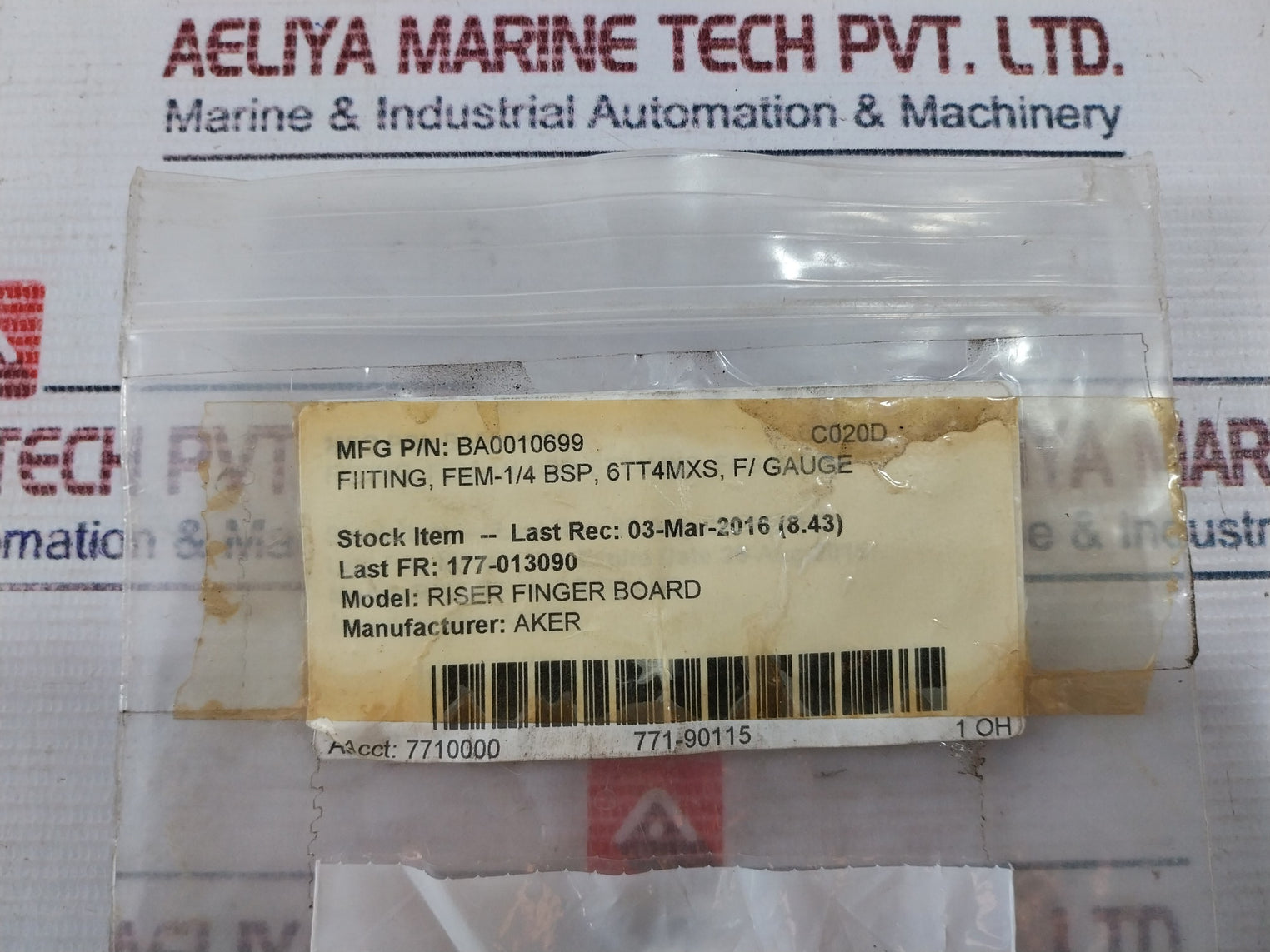 Parker 6Tt4Mxs Fluid Connector Ba0010699