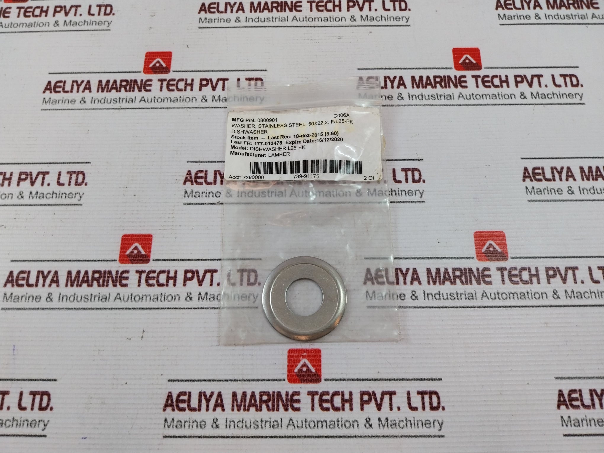 Lot Of 2X Lamber 0800901 Washer