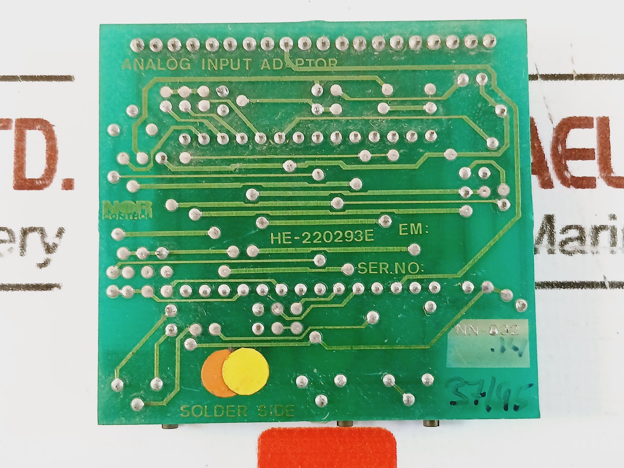 Norcontrol Nn-832.14 Analog Input Adaptor Pcb He-220293E Used