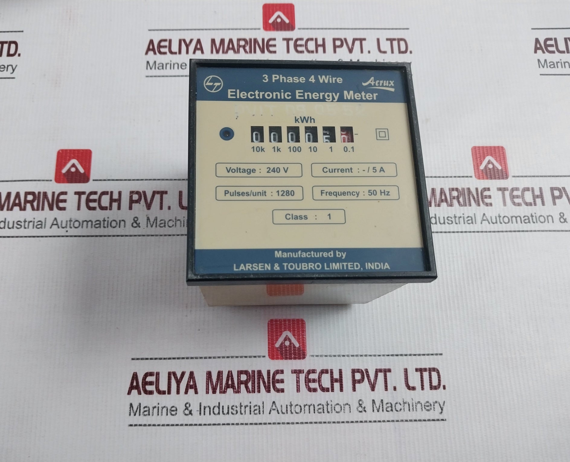 Larsen & Toubro 3 Phase 4 Wire Electronic Energy Meter 240V 5A 50Hz