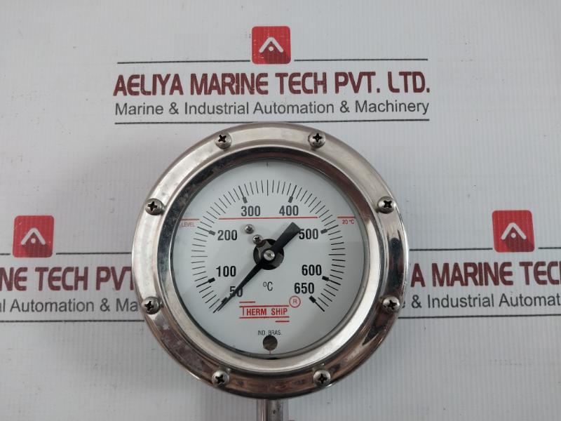 50-650˚C Temperature Gauge L-190, D-12.5= Mm Therm Ship