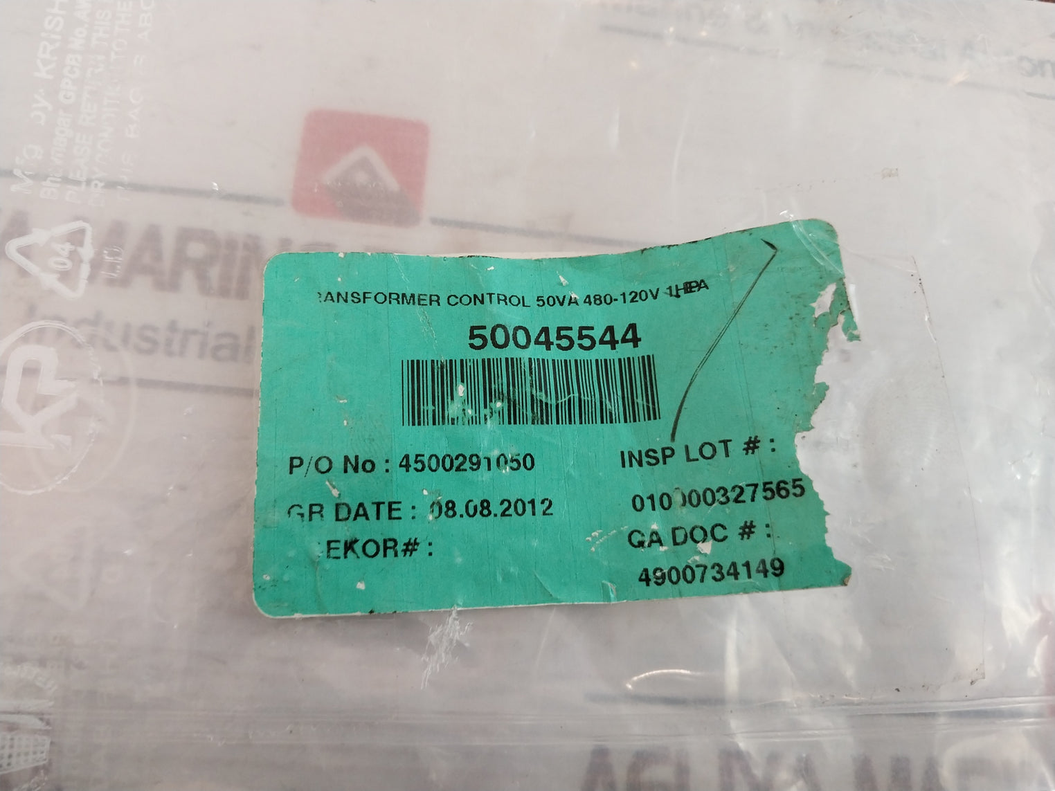 50045544 Power Transformer 480V-120V 50Va