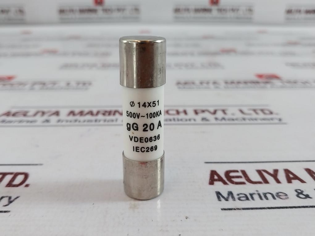 500v~100ka Gg 20a Cylindrical Fuse Ø 14 X 51