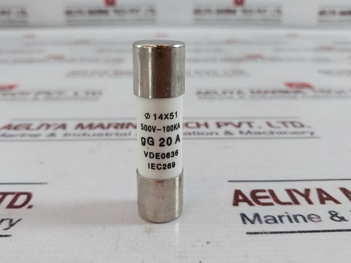 Lot of 4X 500V~100KA GG 20A Cylindrical fuse Fuse