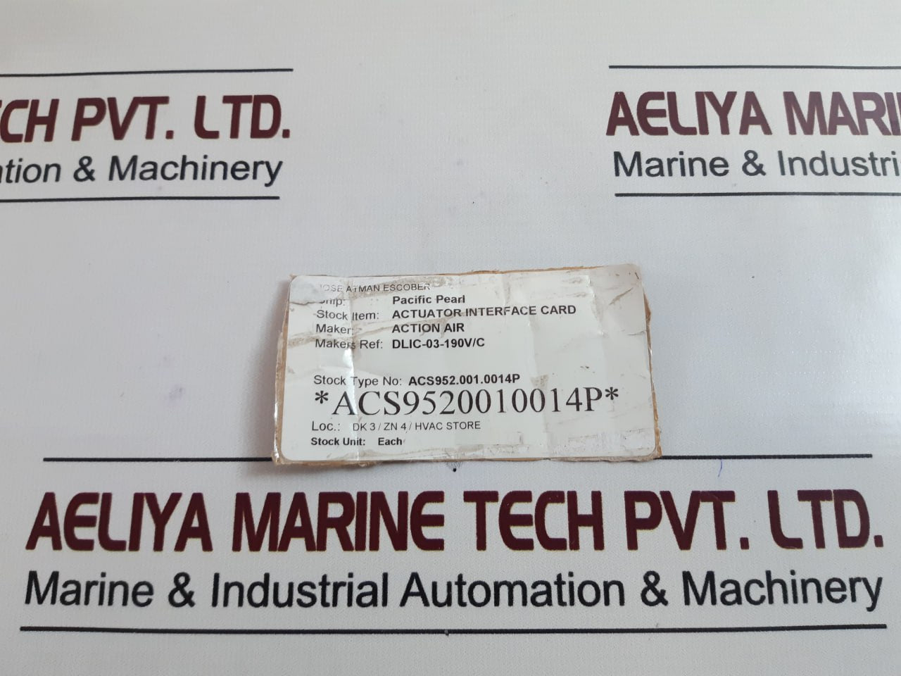 Action Air DLIC-03-190V/C Type-ACS9520010014P Actuator Interface Card