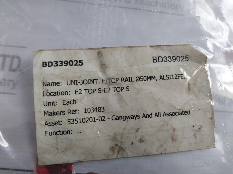 51367-10 Uni-joint F/top Rail 50mm Alsi12fe