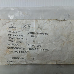 546/08 Seat Valve Ball Poyam