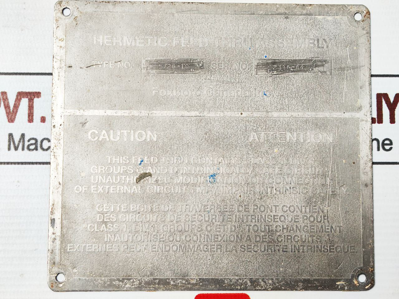 Foxboro 5726-10 Cable Set For Hermetic Feed Thru Assembly 9723 Sp06Ce-8-4S (Sr)