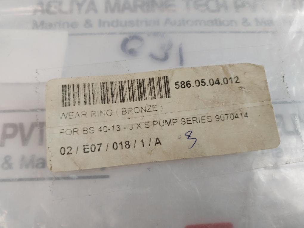 586.05.04.012 Wear Ring (Bronze) For BS 40-13-J X S Pump