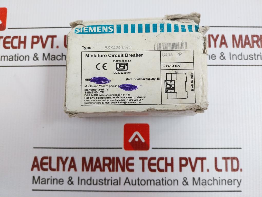 5Sx42407Rc Miniature Circuit Breaker Siemens