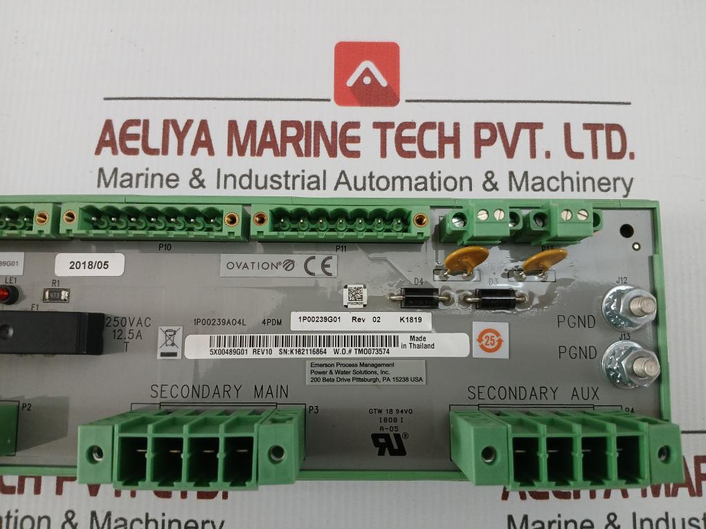 5X00489G01 Power Distribution Module 250Vac 12.5A Emerson