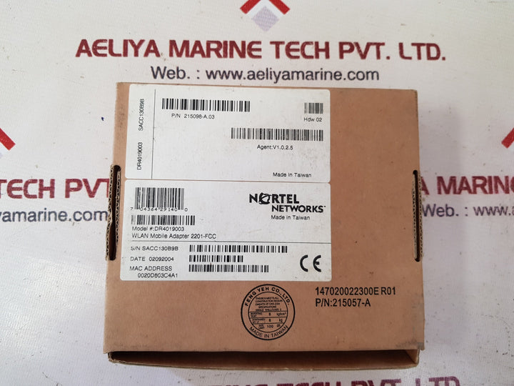 Nortel Networks DR4019003 WLAN Mobile Adapter 3.3VDC / 600mA Max 0020D803C4A1
