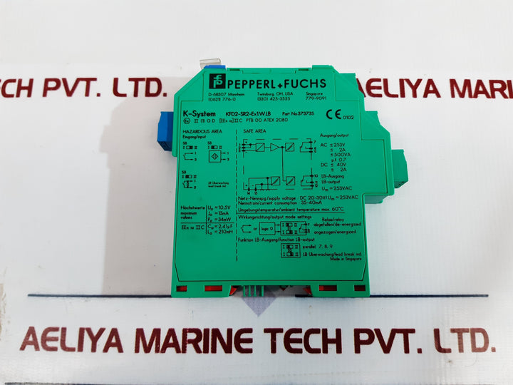 Pepperl+fuchs kfd2-sr2-ex1.w.lb isolated switch amplifier 37373s