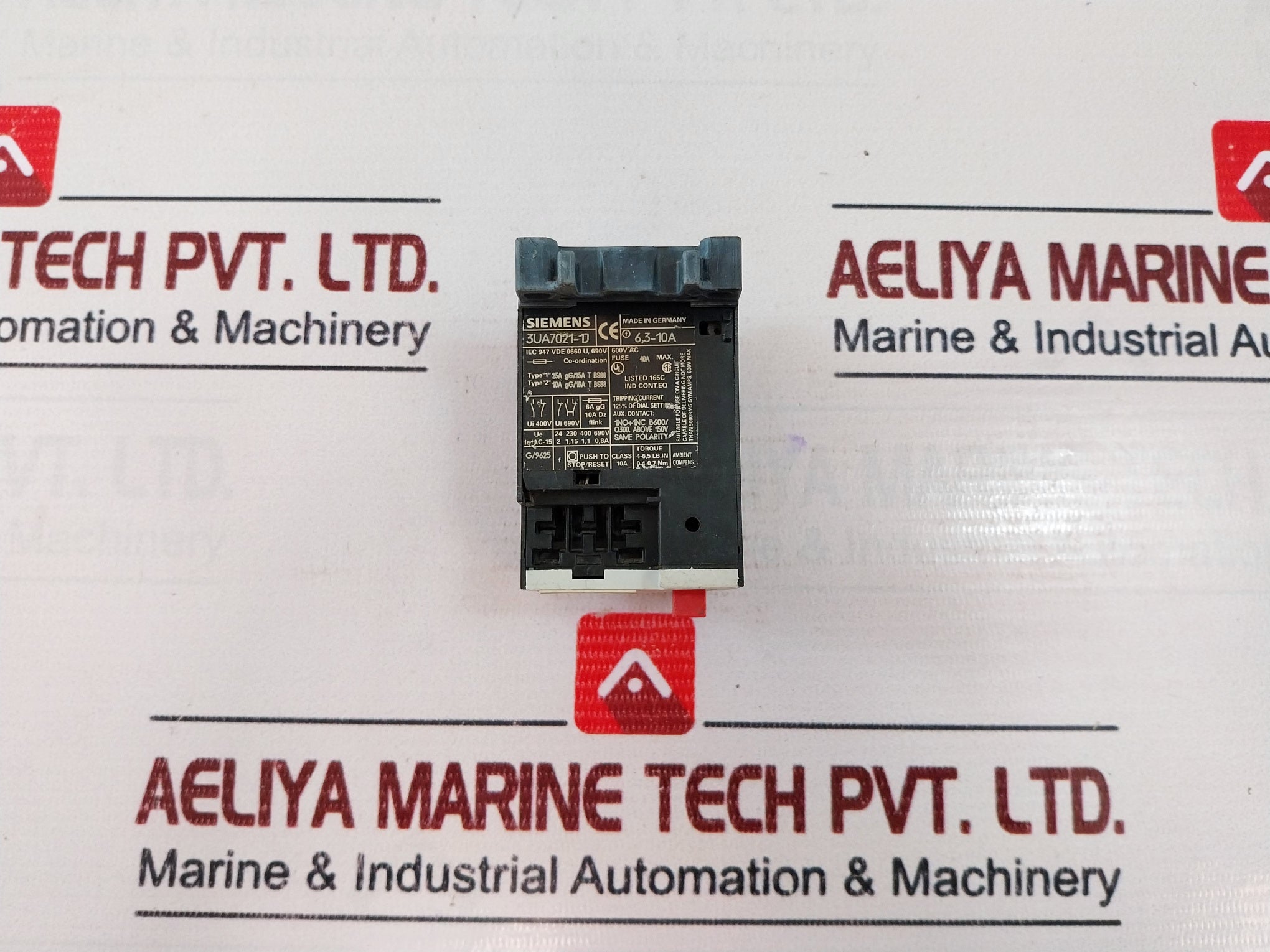 Siemens 3Ua7021-1J Overload Relay 690V Ac 10A