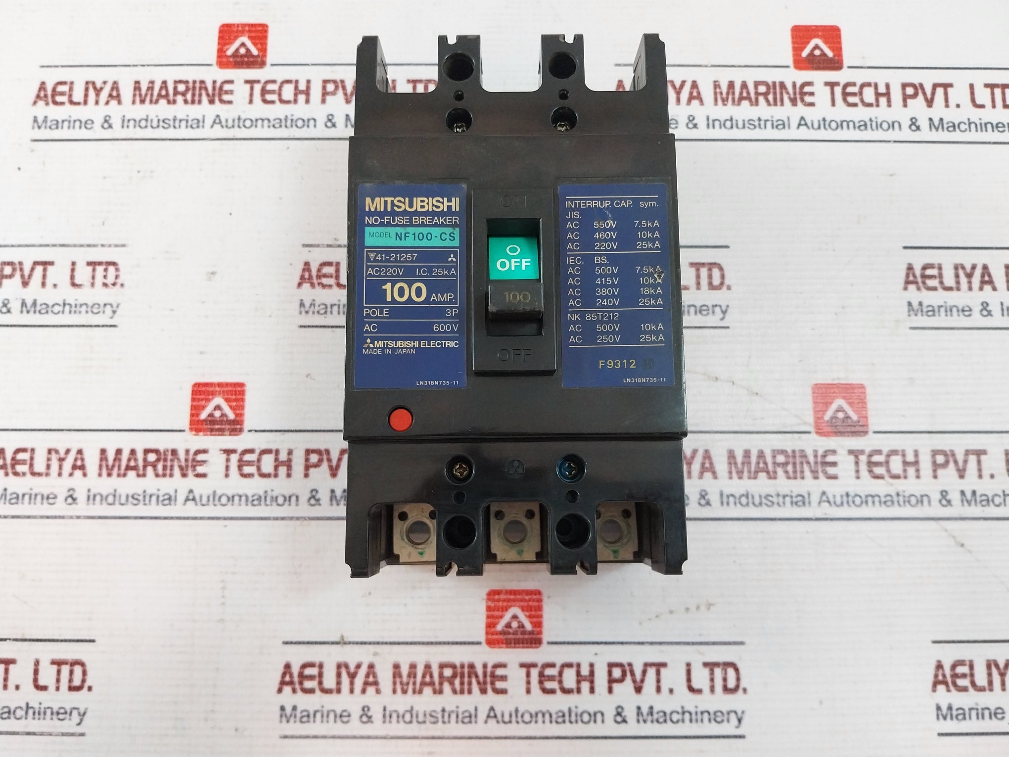 Mitsubishi Electric Nf100-cs No-fuse Breaker 100Amp 600V