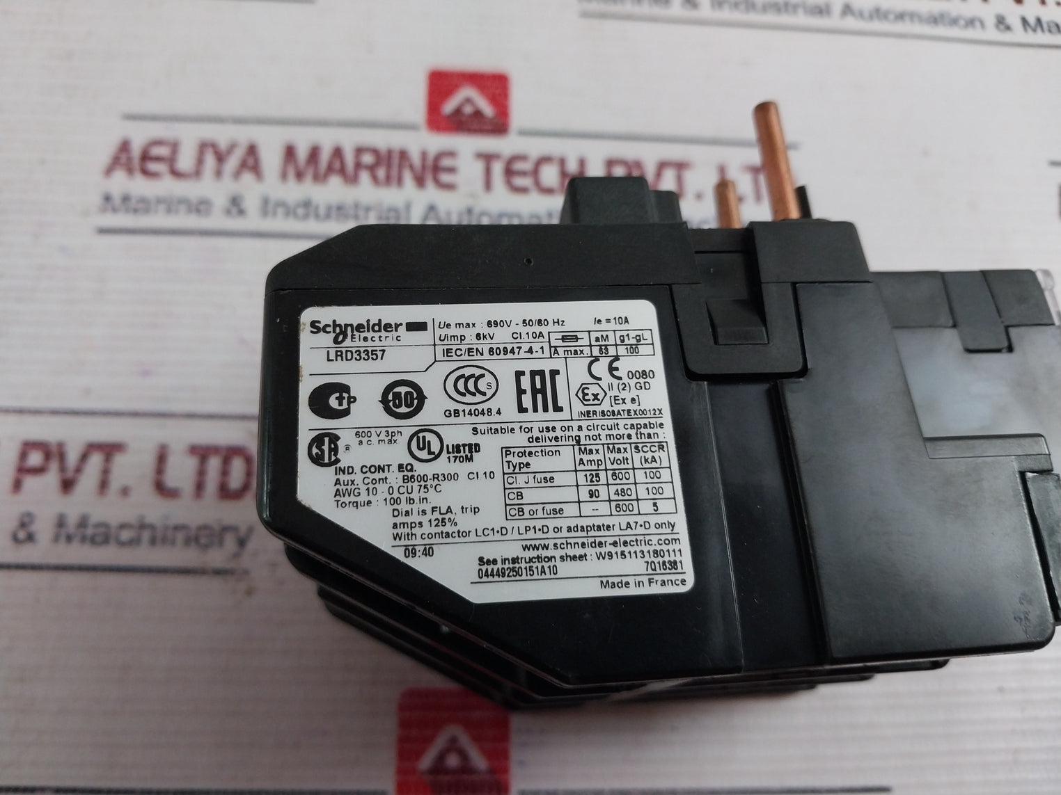 Schneider Electric Lrd3357 Thermal Overload Relay 10A 690V 50/60Hz