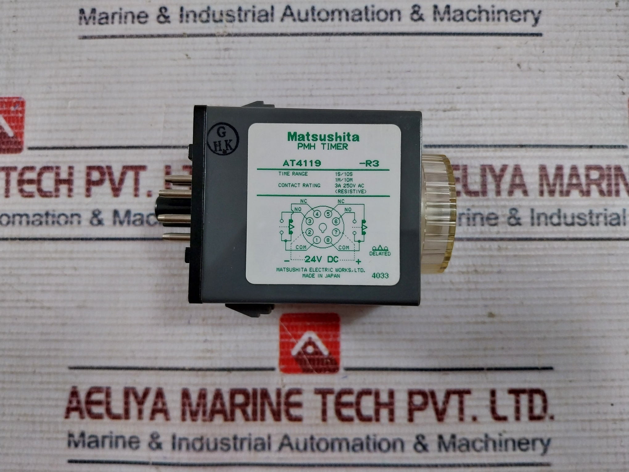 Matsushita Electric At4119-r3 National Pmh Timer 0-10 Min 24Vdc