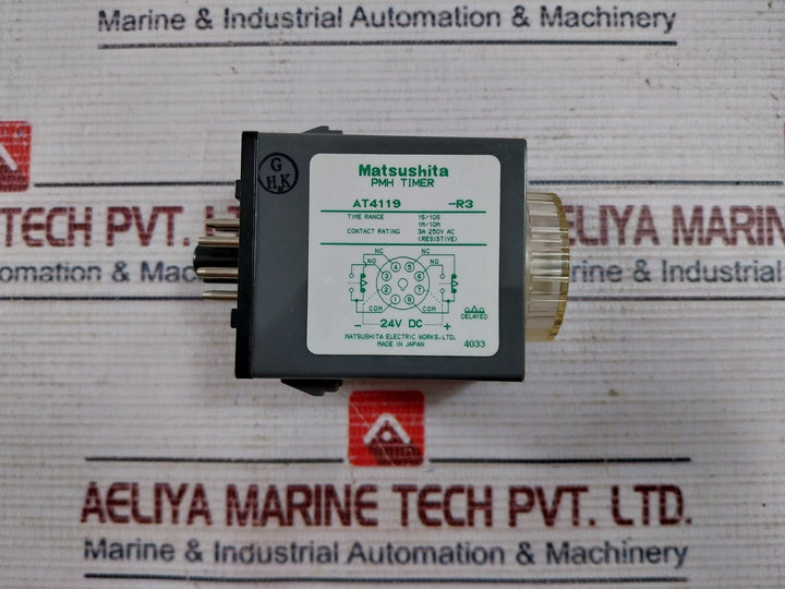 Matsushita Electric At4119-r3 National Pmh Timer 0-10 Min 24Vdc