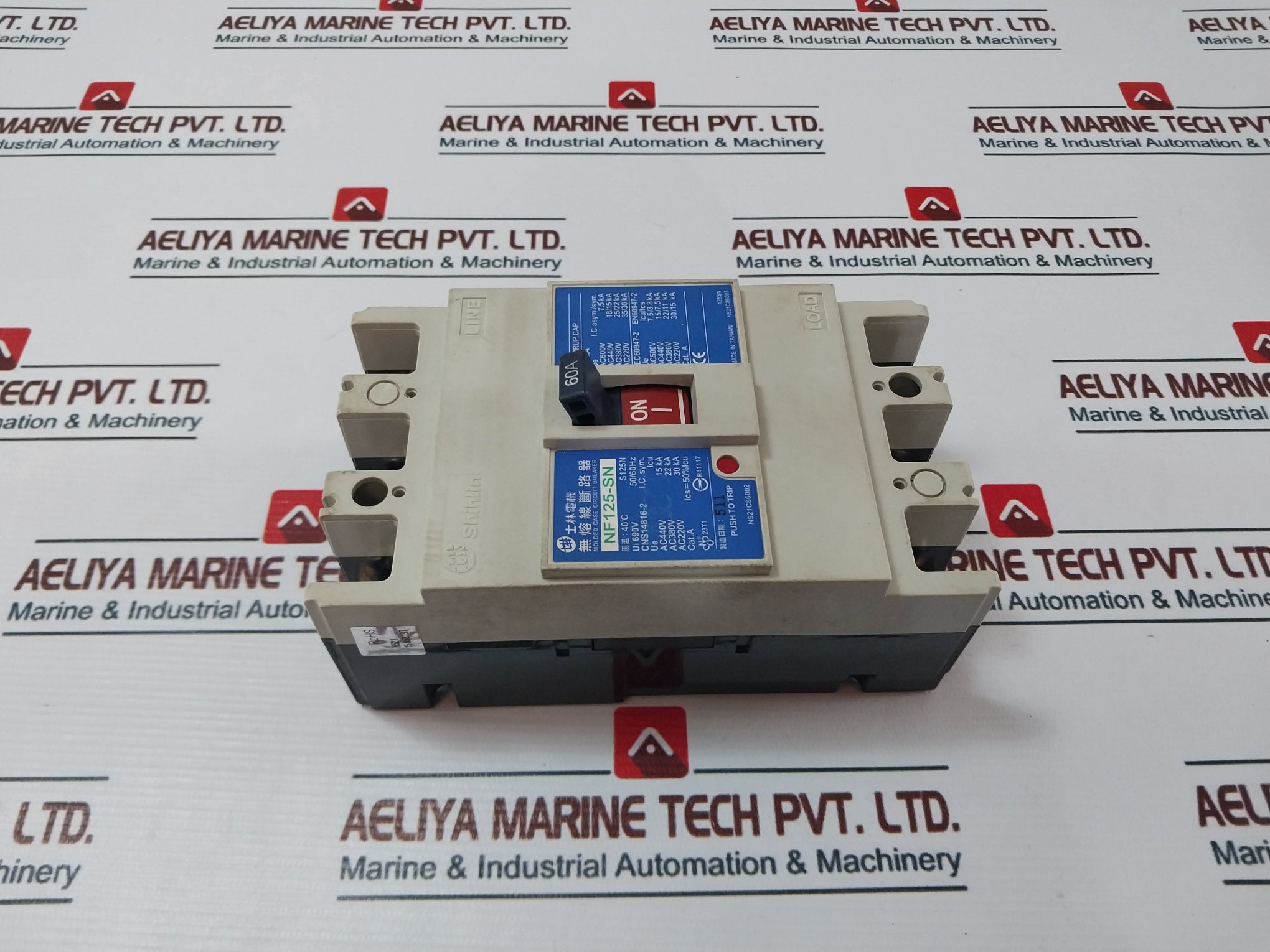 Shihlin Electric Nf125-sn No Fuse Circuit Breaker Temp 40?C,50/60Hz,690V,60A