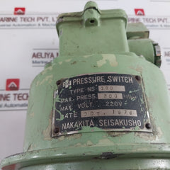 Nakakita Seisakusho Ns-290 Pressure Switch 300 Kgf/Cm2 220V