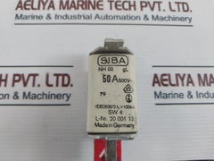 Siba 20 001 13 Fuse Nh 00 Gl, 50A 500V