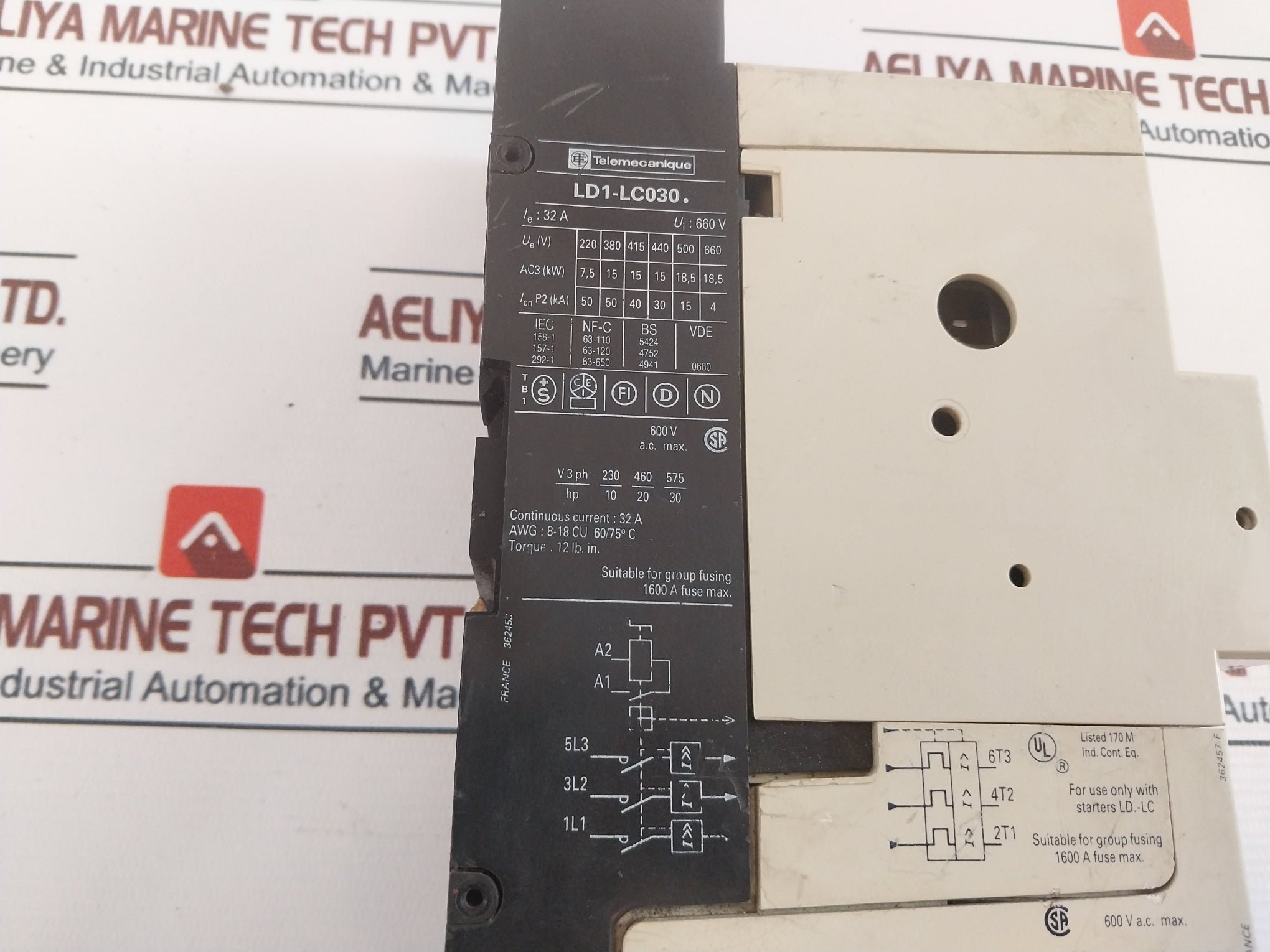 Telemecanique Integral 32 Ld1-lc030 Motor Starter 32A 660 Vac