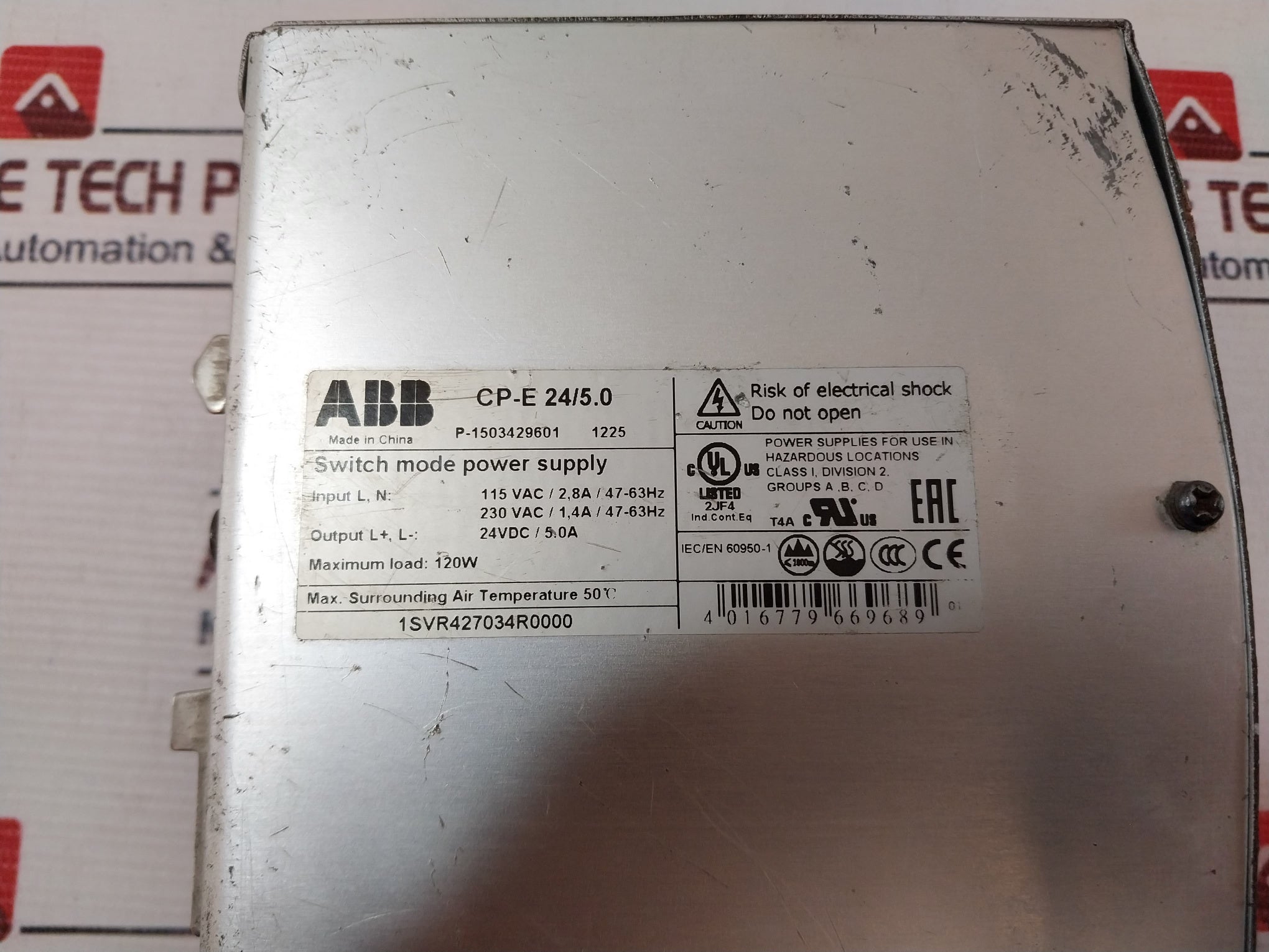 Abb Cp-e 24/5.0 Switch Mode Power Supply 1Svr427034R0000 T4A