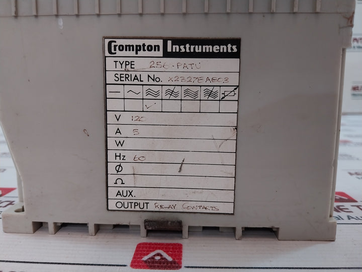 Crompton 256-patu Protector Trip Relay 0-20S Rev W 60Hz