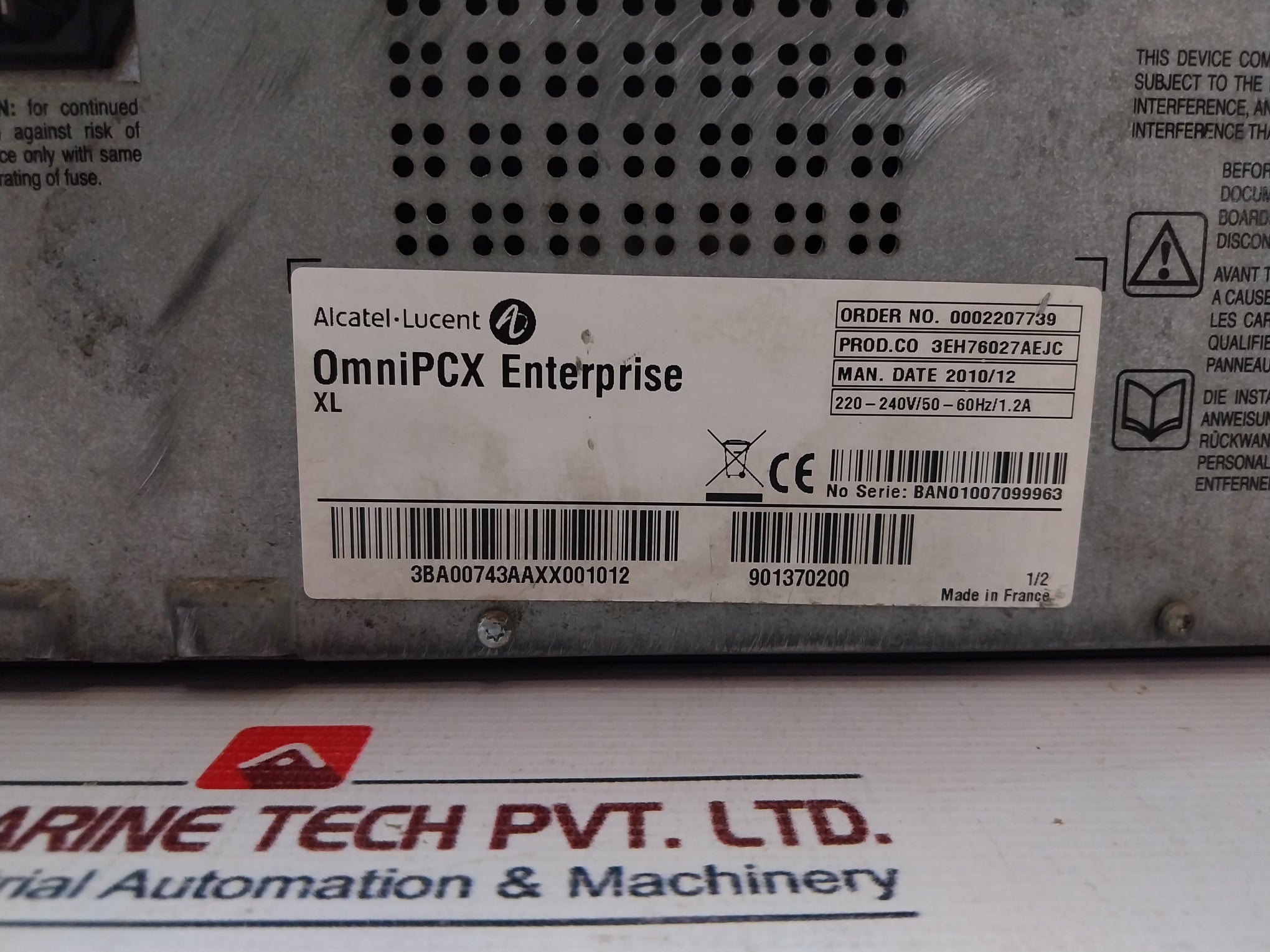 Alcatel-lucent 3eh76027aejc Enterprise Large Communication Server 220-240v