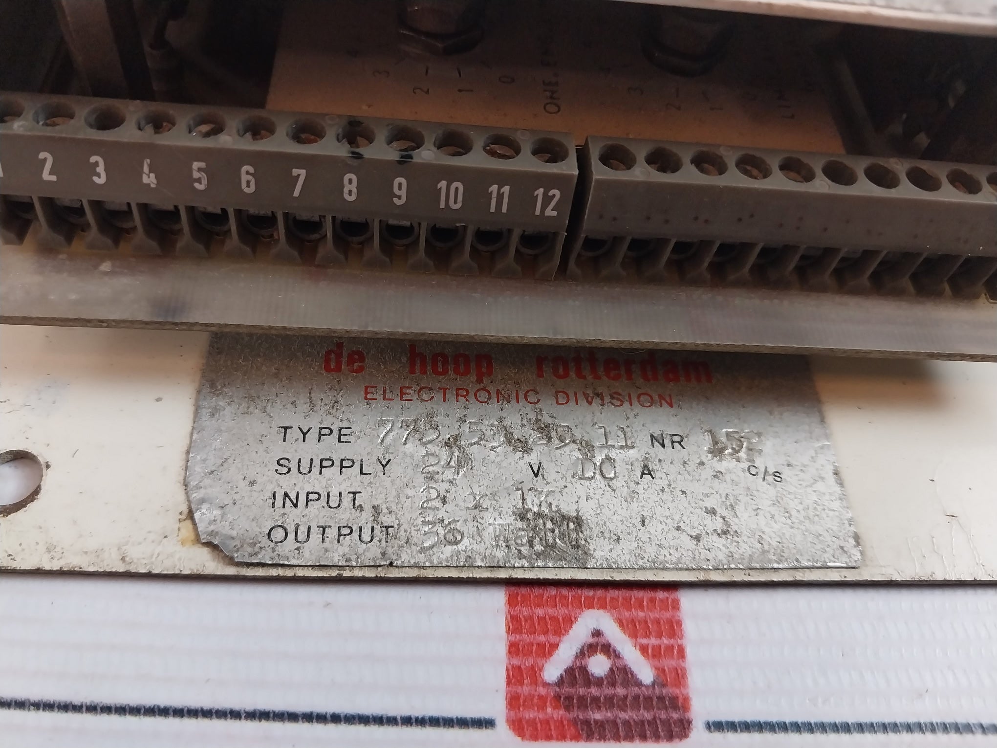 De Hoop Rotterdam 775.53.25.11 Electronic Comparating Unit 24Vdc