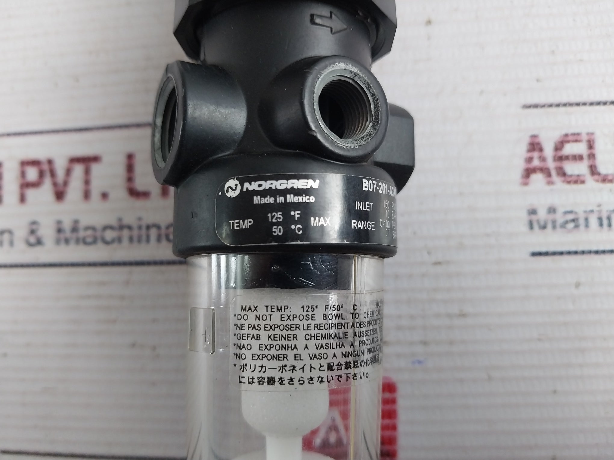 Norgren B07-201-a3Kg Filter Regulator 0-100 Psig