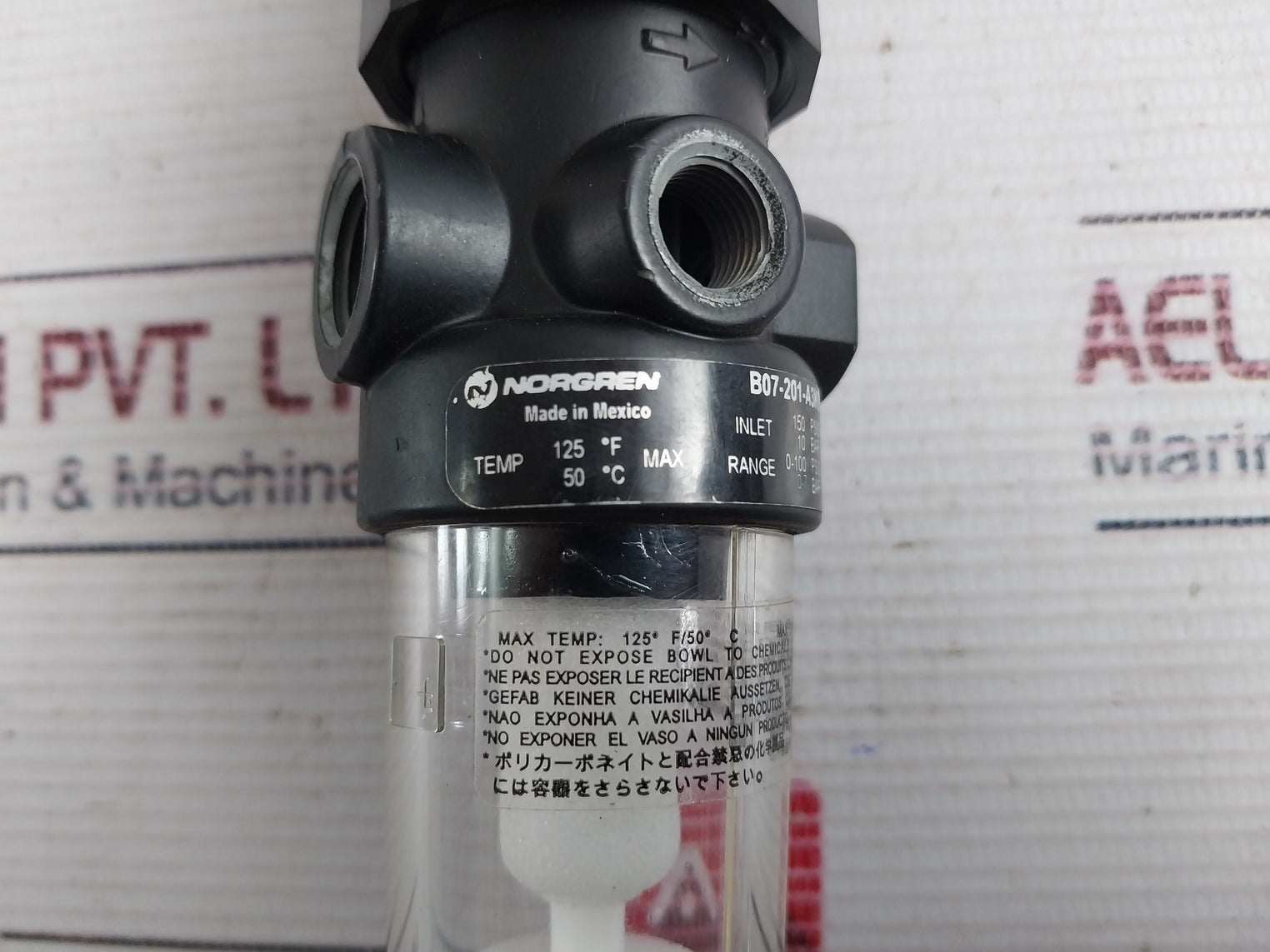 Norgren B07-201-a3Kg Filter Regulator 0-100 Psig