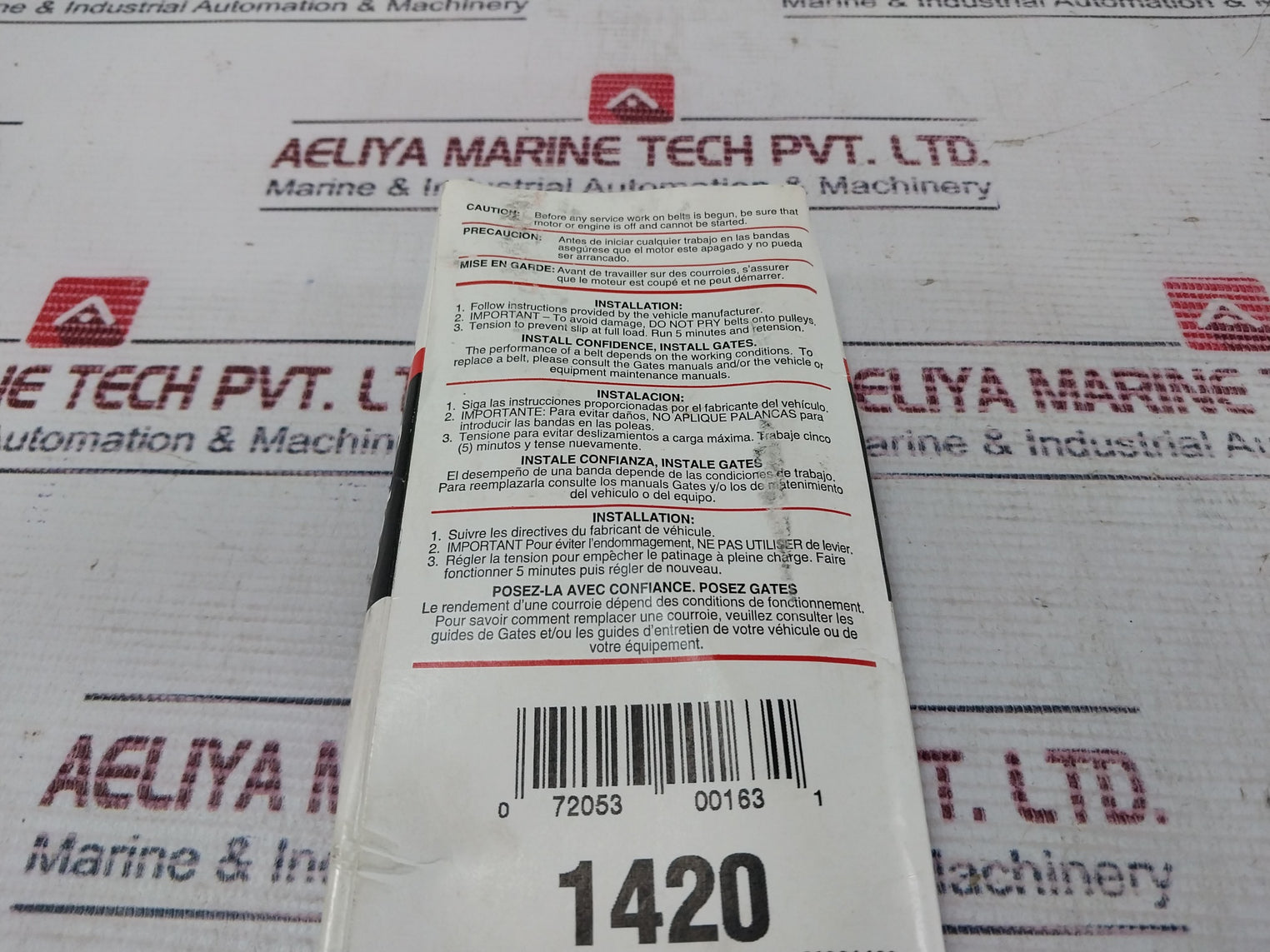 Gates 1420 Truflex Fhp Low Horse-power V-belt 9.5/10Mm X 1065Mm